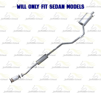 2008-2012 Honda Accord 2.4L SEDAN Exhaust Catalytic Pipe and Muffler