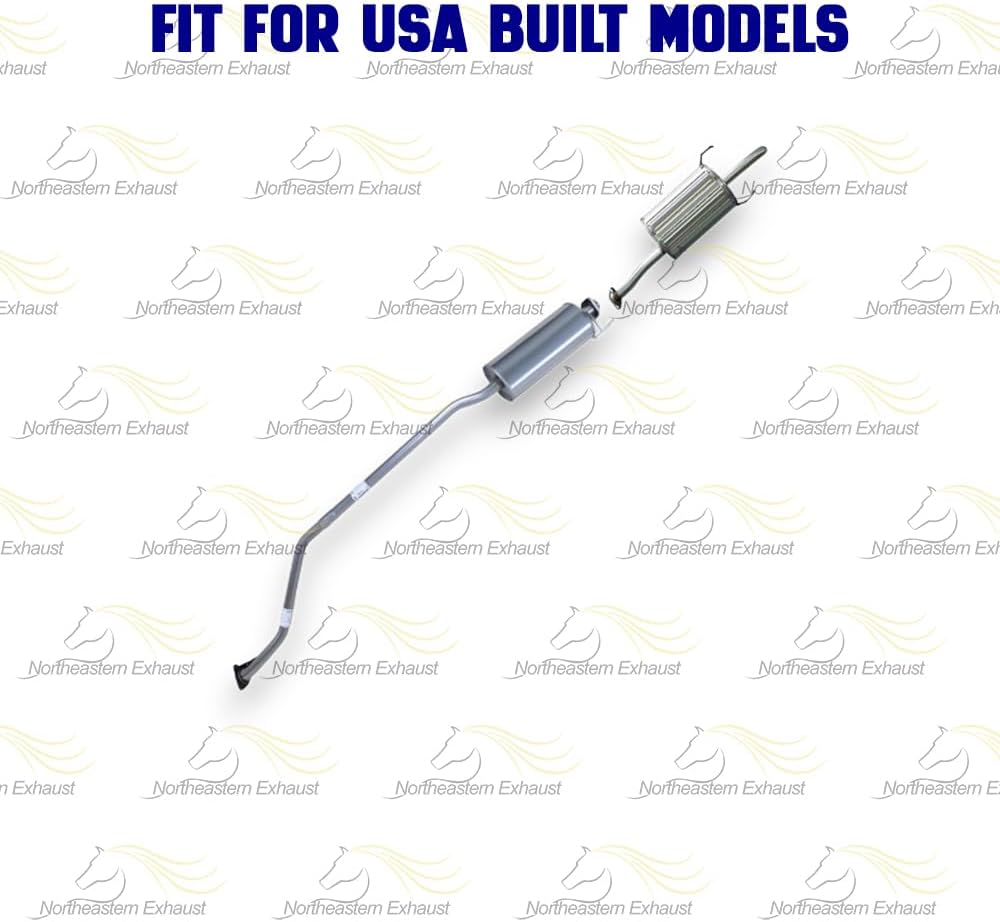 2001-2005 Honda Civic 1.7L Resonator and Muffler Exhaust