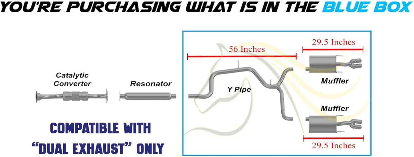 2003-2008 Pontiac Grand Prix 3.8L Intermediate Pipe Pair of Muffler Exhaust System Kit