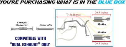 2003-2008 Pontiac Grand Prix 3.8L Intermediate Pipe Pair of Muffler Exhaust System Kit
