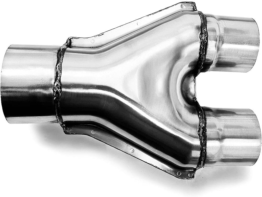 Colt Exhaust | Stainless Steel Universal Exhaust Stamped Y-Pipe | 2.5" Inch ID/OD (6 PACK) | 2" Inch ID/OD (6 PACK) | 2.25" Inch ID/OD | 2.5" Inch ID/OD | Automotive Replacement Part