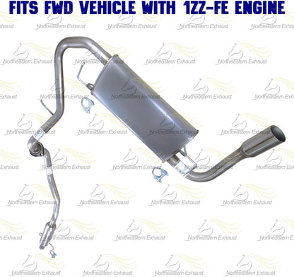 Cat-back Exhaust System Kit for 2003-2005 Toyota Matrix and Pontiac Vibe 1.8L