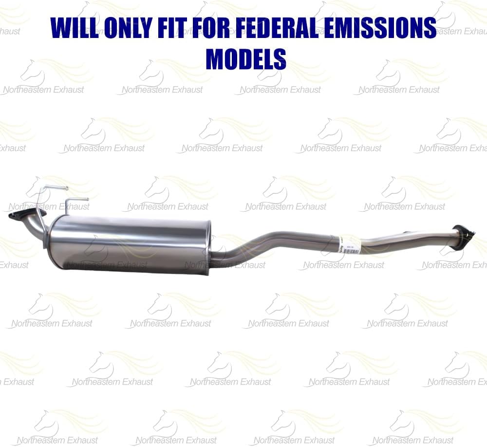 Northeastern Exhaust | Stainless Steel Exhaust Muffler Compatible for 1996-2000 Toyota 4Runner 3.4L | Free Gaskets, Hangers, and Bolts & Nuts Included | Automotive Replacement Part