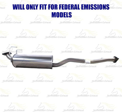 Northeastern Exhaust | Stainless Steel Exhaust Muffler Compatible for 1996-2000 Toyota 4Runner 3.4L | Free Gaskets, Hangers, and Bolts & Nuts Included | Automotive Replacement Part
