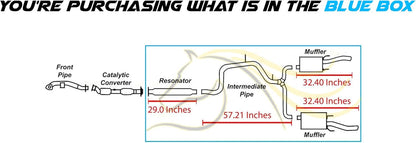 Exhaust System Kit for 2006-2009 Chevy Impala 5.3L | 2006-2011 Impala 3.9L