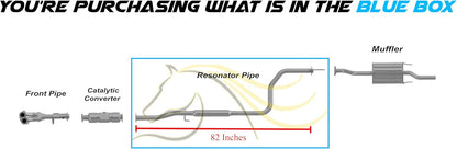 Exhaust Resonator Pipe for 1996-2000 Honda Civic 1.6L EX | 1997-2000 Acura EL 1.6L