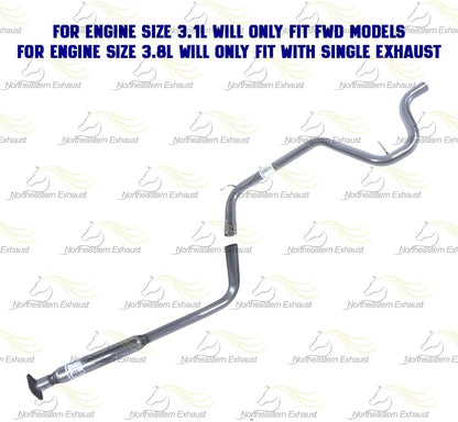 1997-2002 Pontiac Grand Prix 3.1L 3.8L Resonator Pipe and Muffler Exhaust