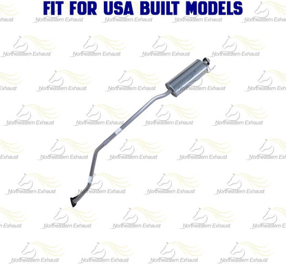 2001-2005 Honda Civic 1.7L Resonator and Muffler Exhaust