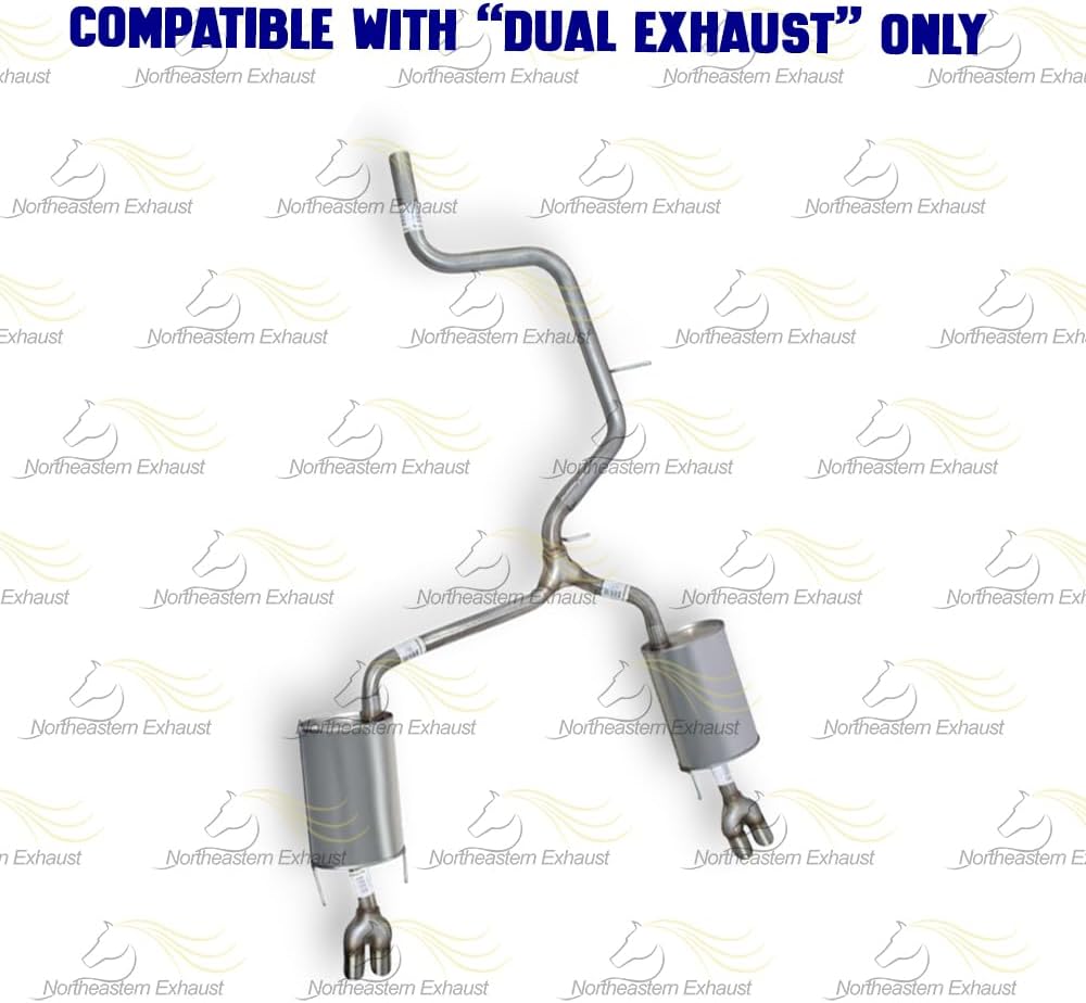 2003-2008 Pontiac Grand Prix 3.8L Intermediate Pipe Pair of Muffler Exhaust System Kit
