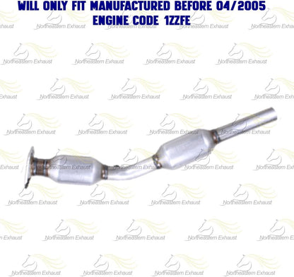 2003-2005 Toyota Corolla 1.8L Catalytic, Resonator Pipe and Muffler