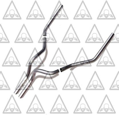 1987-2002 Ford F-150, F-250 and F-350 Dual 2.5'' Mandrel-Bent Pipe with Rounded Edge Tips and Single Chamber Muffler Exhaust Kit