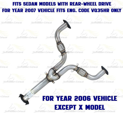 2003–2007 Infiniti G35 3.5L Pair of Exhaust Catalytic Converters with Y Pipe | EPA Approved