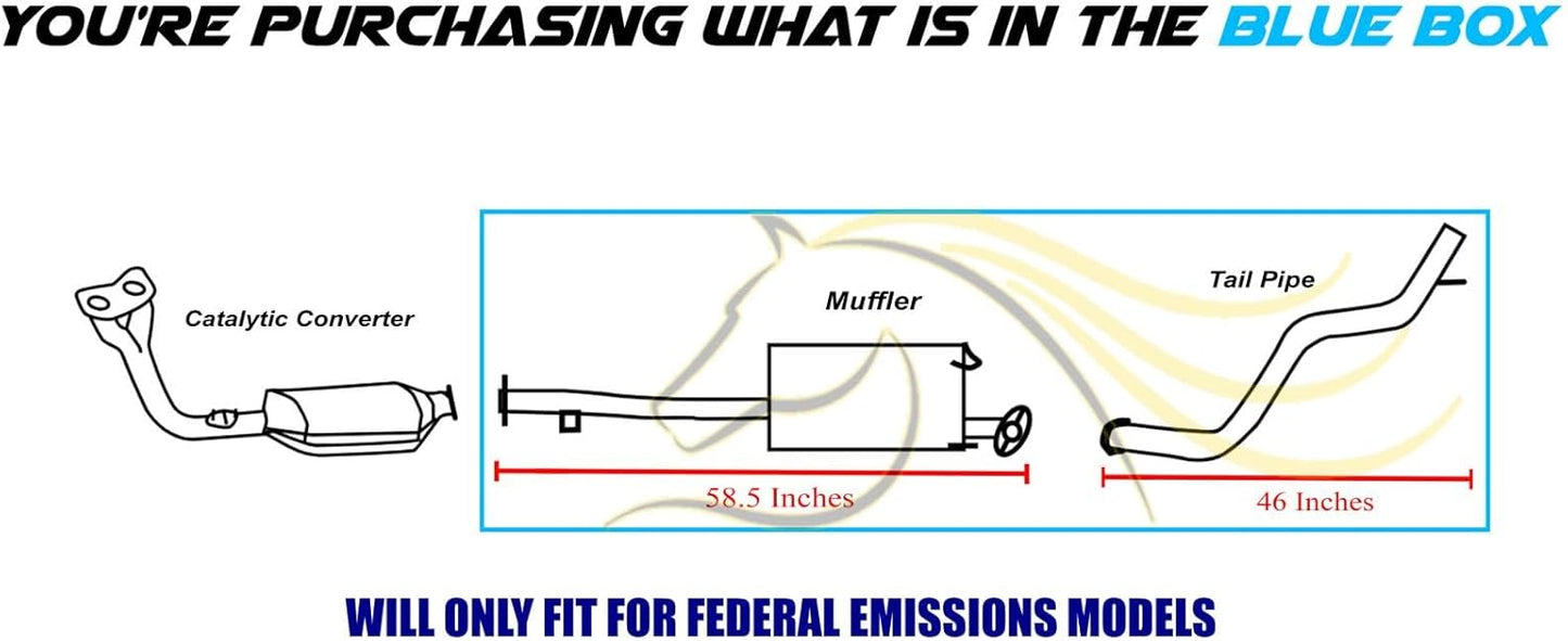 1996-2000 Toyota 4Runner 3.4L Muffler, Tail Pipe Exhaust System Kit