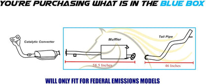 1996-2000 Toyota 4Runner 3.4L Muffler, Tail Pipe Exhaust System Kit