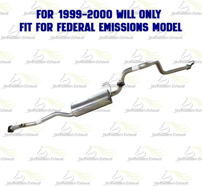 1996-2000 Toyota 4Runner 3.4L Exhaust Muffler and Tail Pipe | For vehicle with Federal Emissions