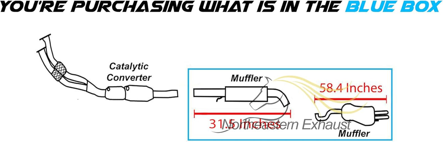 2000-2005 Volkswagen Jetta 1.8L and 1999-2004 Volkswagen Jetta 2.8L - Resonator Pipe and Muffler Exhaust