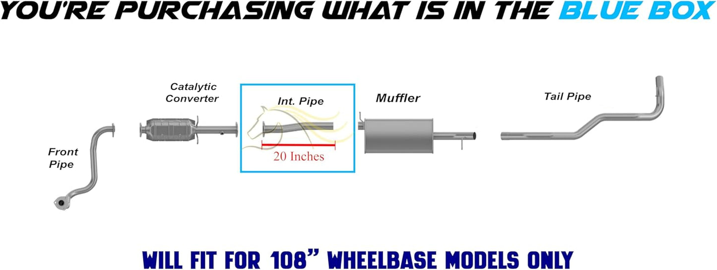 Exhaust Intermediate Pipe for 1996-2000 Chevrolet S10 2.2L | 1996-2000 GMC Sonoma 2.2L | 1996-2000 Isuzu Hombre 2.2L