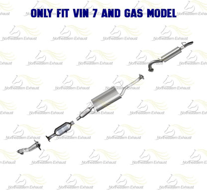 Exhaust System Kit with Catalytic for 2009-2012 Ford Escape | 2009-2011 Mazda Tribute | 2.5L