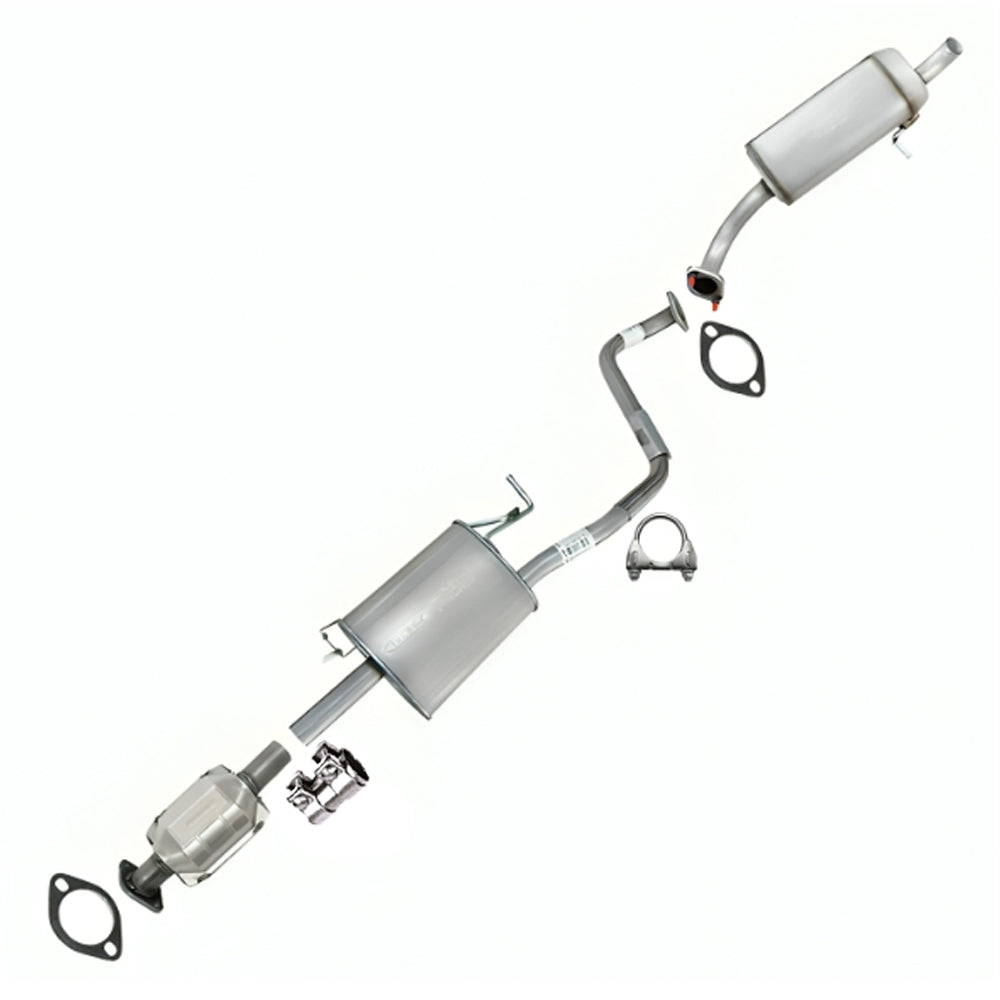 Northeastern Exhaust | Stainless Steel - EPA-Approved Catalytic Converter, Center and Rear Muffler Assembly Compatible for KIA Soul 2014-2019 1.6L | Free Gaskets and Clamps Included | Automotive Replacement Part