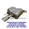 2005-2008 & 2010-2011 Saab 9-3 2.0L Exhaust Resonator Pipe and Muffler