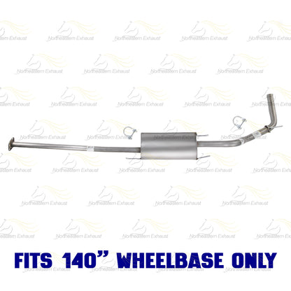 2013-2015 Toyota Tacoma 4.0L 140in WB Intermediate Pipe w/ Muffler Exhaust Kit | Stainless Steel