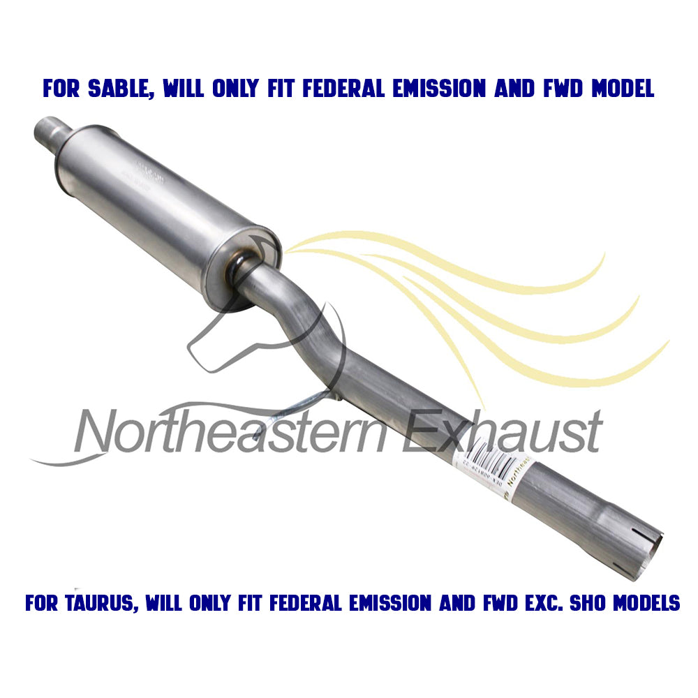 Exhaust Resonator Pipe for 2008-2009 Mercury Sable 3.5L | 2008-2012 Ford Taurus 3.5L