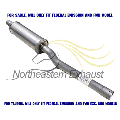 Exhaust Resonator Pipe for 2008-2009 Mercury Sable 3.5L | 2008-2012 Ford Taurus 3.5L