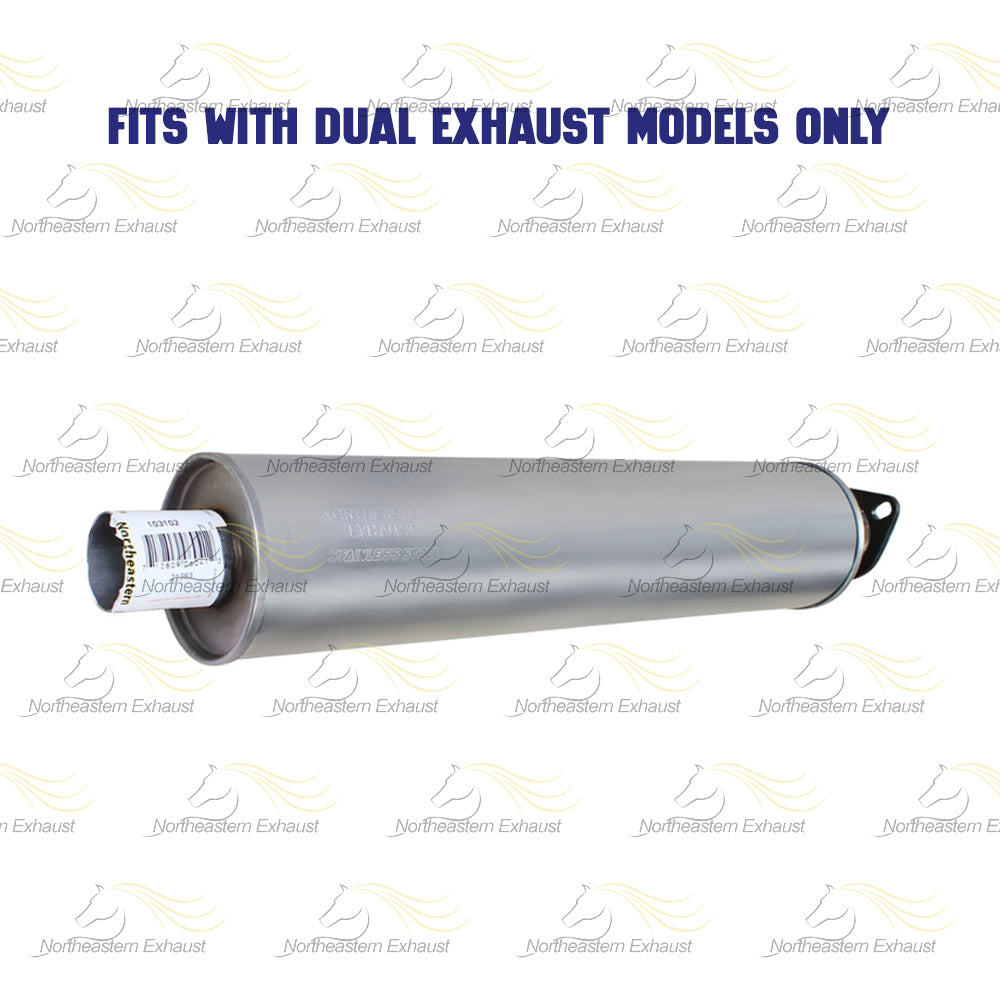 Northeastern Exhaust | Stainless Steel Exhaust Resonator Compatible for 2000-2005 Monte Carlo | 1997-2008 GrandPrix | 3.8L | Gasket, Clamp, Bolts and Nuts Included