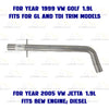 Exhaust Pipe for 1999-2006 Volkswagen Beetle & Golf and 1999-2005 Jetta 1.9L