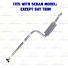 2000-2004 Ford Focus 2.0L Exhaust Resonator Pipe and Muffler