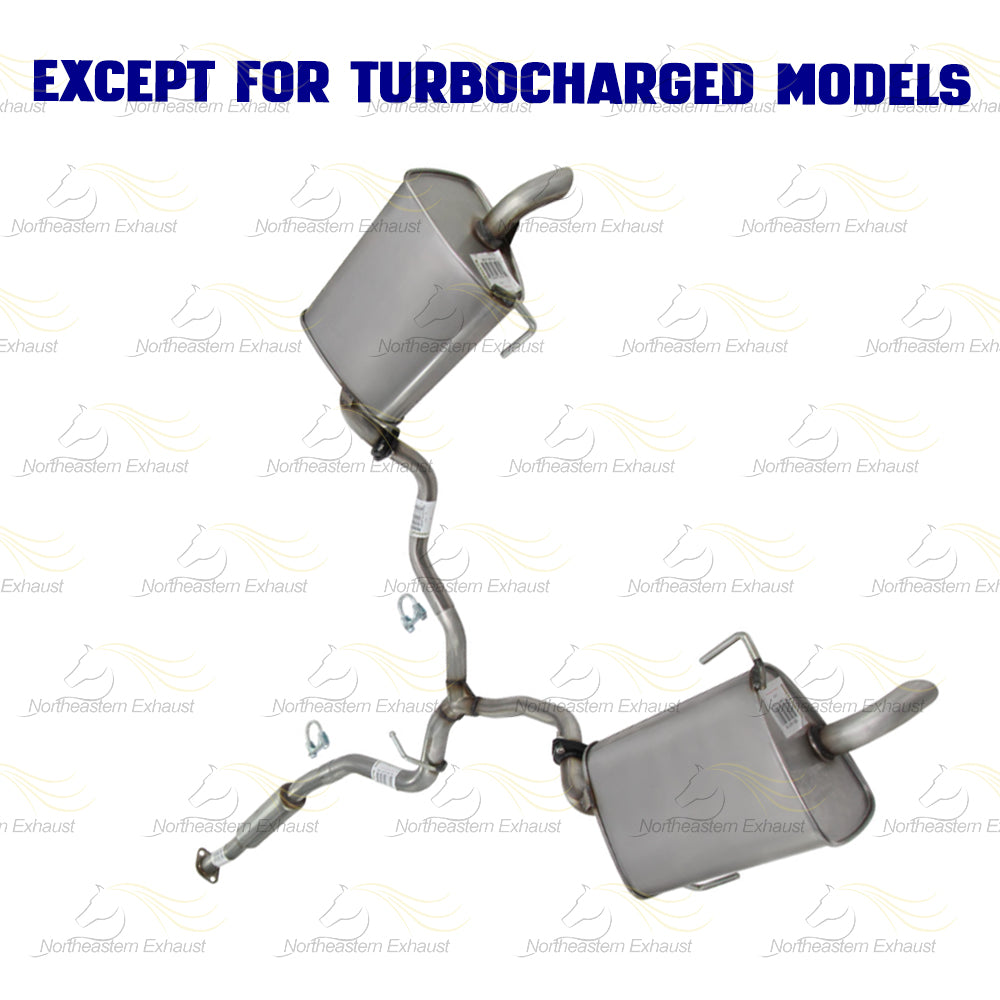 2006-2009 Subaru Outback 2.5L Exhaust Resonator Pipe and Pair of Muffler