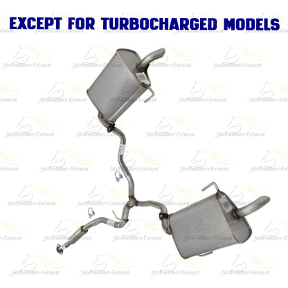 2006-2009 Subaru Outback 2.5L Exhaust Resonator Pipe and Pair of Muffler