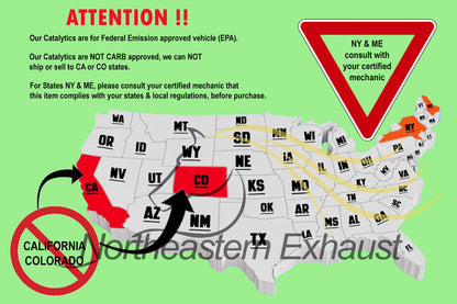 Northeastern Exhaust | EPA-Approved Direct Fit Front Catalytic Converter Compatible for Honda Element 2003-2011 2.4L | Automotive Replacement Part