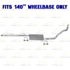 2011–12 Ram 1500 3.7L & 2011–13 Ram 1500 4.7L Stainless Steel Exhaust Pipe, Muffler, Tail Pipe Kit