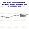 2003-2005 Toyota Corolla 1.8L Exhaust Resonator & Muffler w/ Hanger Stainless Steel