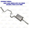 2003-2005 Chevrolet Impala and Monte Carlo 3.4L 3.8L Resonator, Intermediate Pipe and Muffler