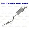2010-2011 Honda CR-V 2.4L Exhaust Resonator Pipe and Muffler