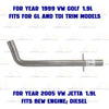 Exhaust Pipe for 1999-2006 Volkswagen Beetle & Golf and 1999-2005 Jetta 1.9L