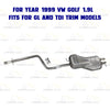 1999-2006 Volkswagen Beetle and Golf 1.9L Exhaust Intermediate Pipe and Muffler | Stainless Steel