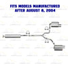2004-2008 Nissan Maxima 3.5L Intermediate Pipe with Pair of Mufflers | Stainless Steel