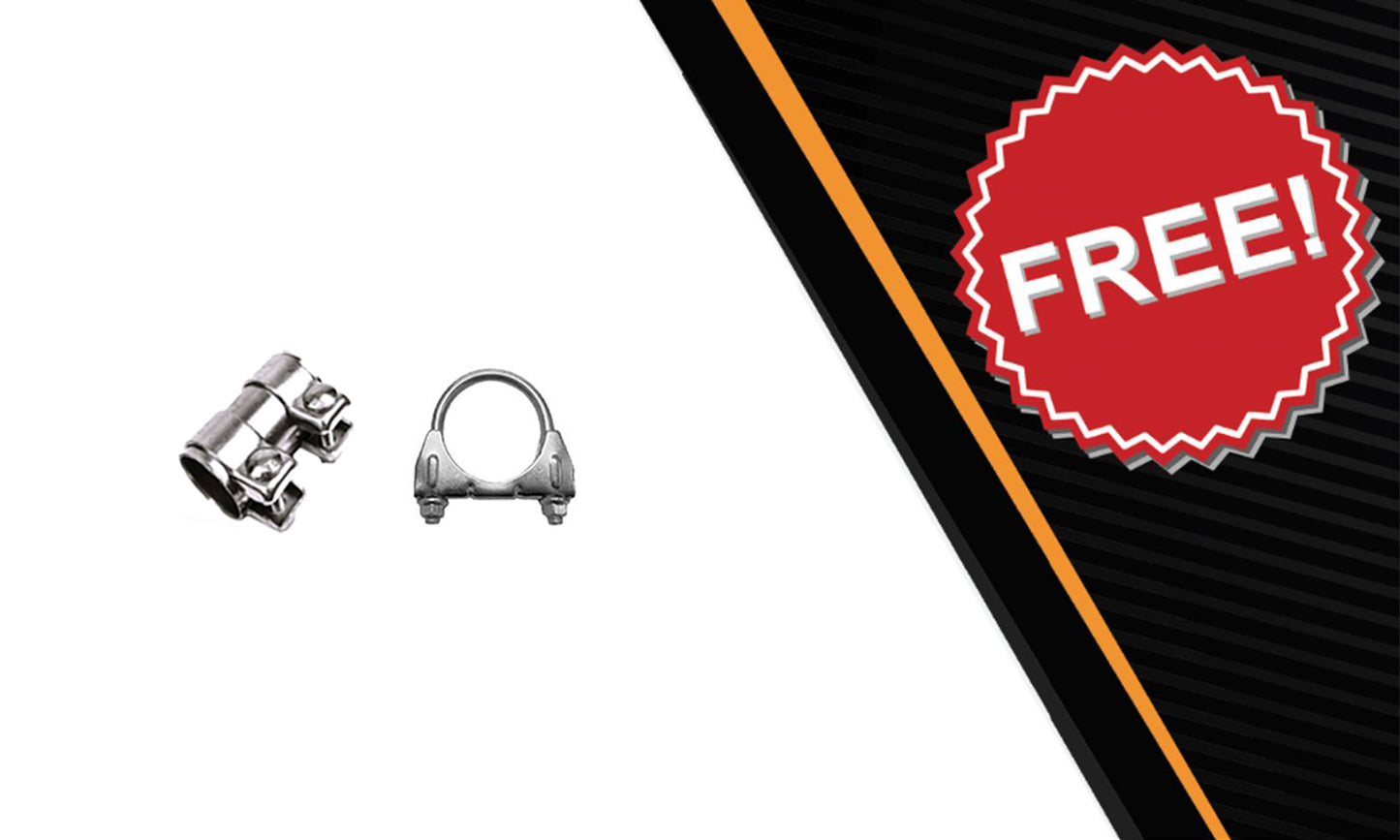 Northeastern Exhaust | Stainless Steel Exhaust Resonator Pipe and Muffler Assembly Compatible for 2010-2013 Ford Transit Connect 2.0L | Free Sleeves Included | Automotive Replacement Part