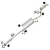 2008-2009 Toyota Highlander 3.5L Exhaust System with EPA Approved Catalytic
