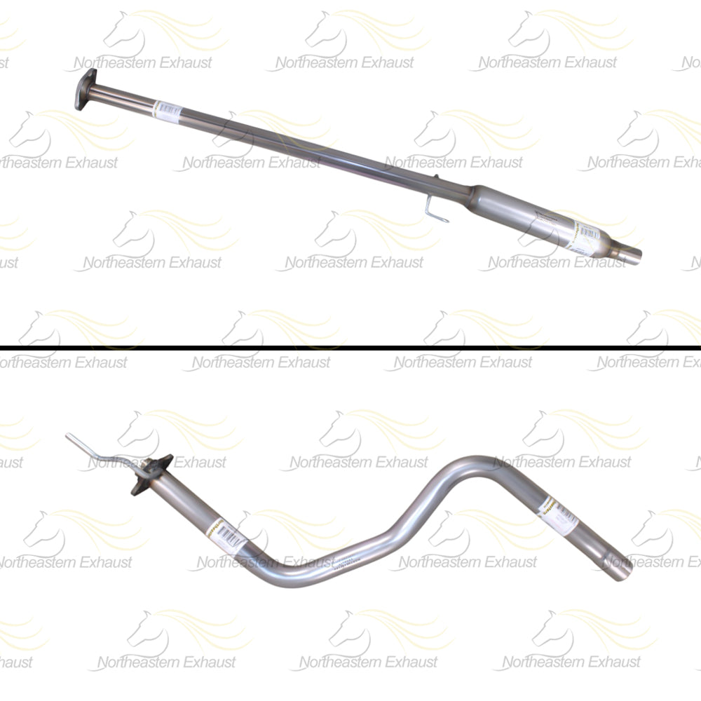 Northeastern Exhaust | Stainless Steel Resonator and Muffler Exhaust System Kit Compatible for Honda Civic 1996-2000 1.6L | Free Gaskets and Clamp Included | Automotive Replacement Part