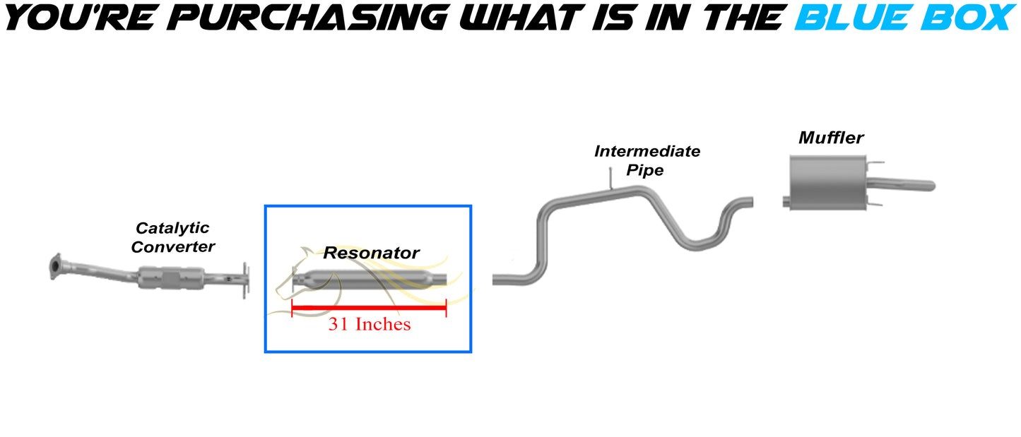 2000-2005 Chevrolet Impala and Monte Carlo 3.4L 3.8L Exhaust Resonator Pipe