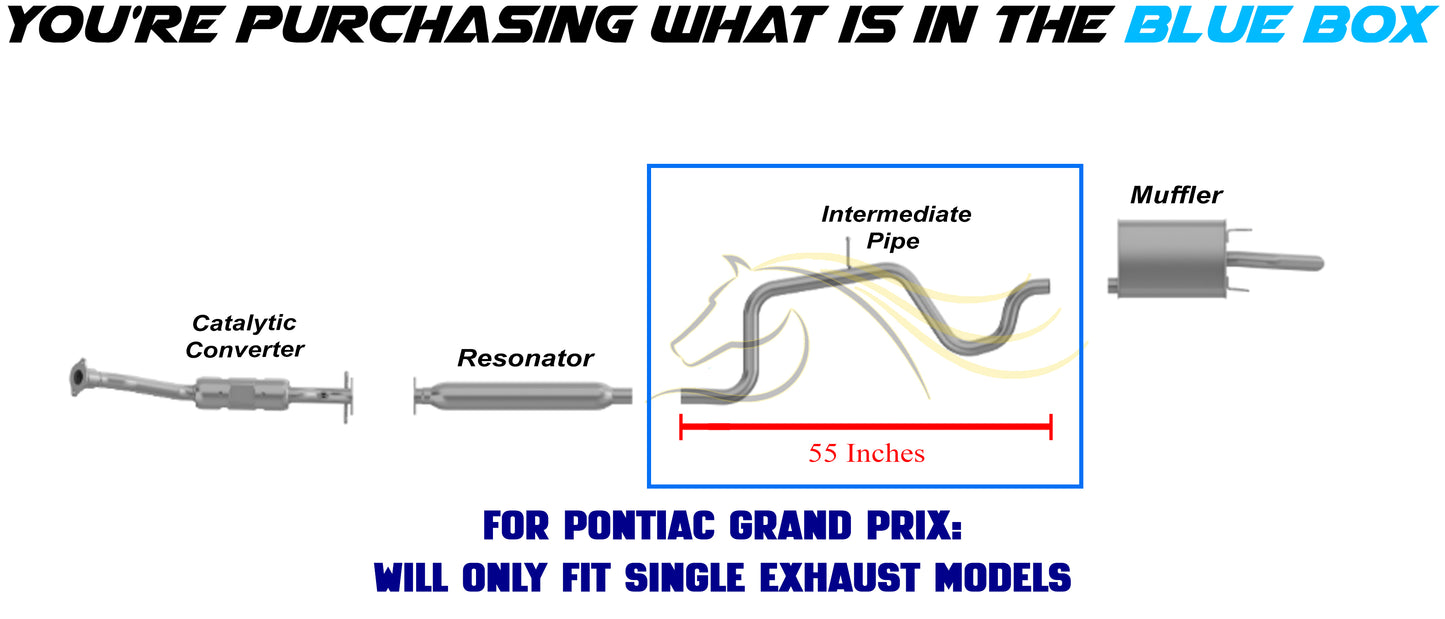 Exhaust Intermediate Pipe for 2003-2005 Chevrolet Impala 3.4L & 3.8L | 2003-2005 Monte Carlo 3.4L | 2005-2008 Pontiac Grand Prix 3.8L