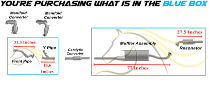 Exhaust Front Pipe, Y Pipe, Muffler Assembly & Resonator for  | 2007-2009 Lexus RX350 3.5L