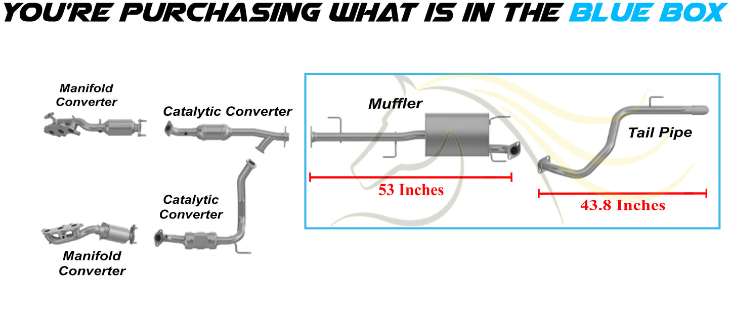 2007-2014 Toyota FJ Cruiser 4.0L Exhaust Muffler and Tail Pipe Kit