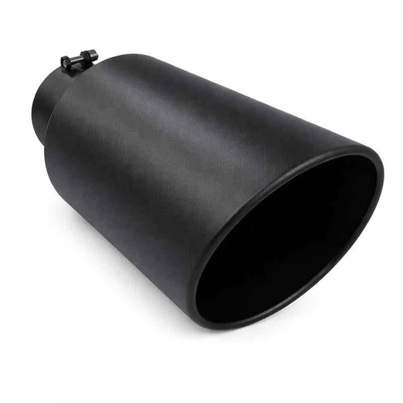 Colt Exhaust High Temperature Black Coated Diesel Truck Bolt On Exhaust Tip (5" x 7" x 15")