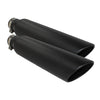 Pair of Universal Black Coated Exhaust Tips ( 2.5" ID x 4" OD x 18" Long )