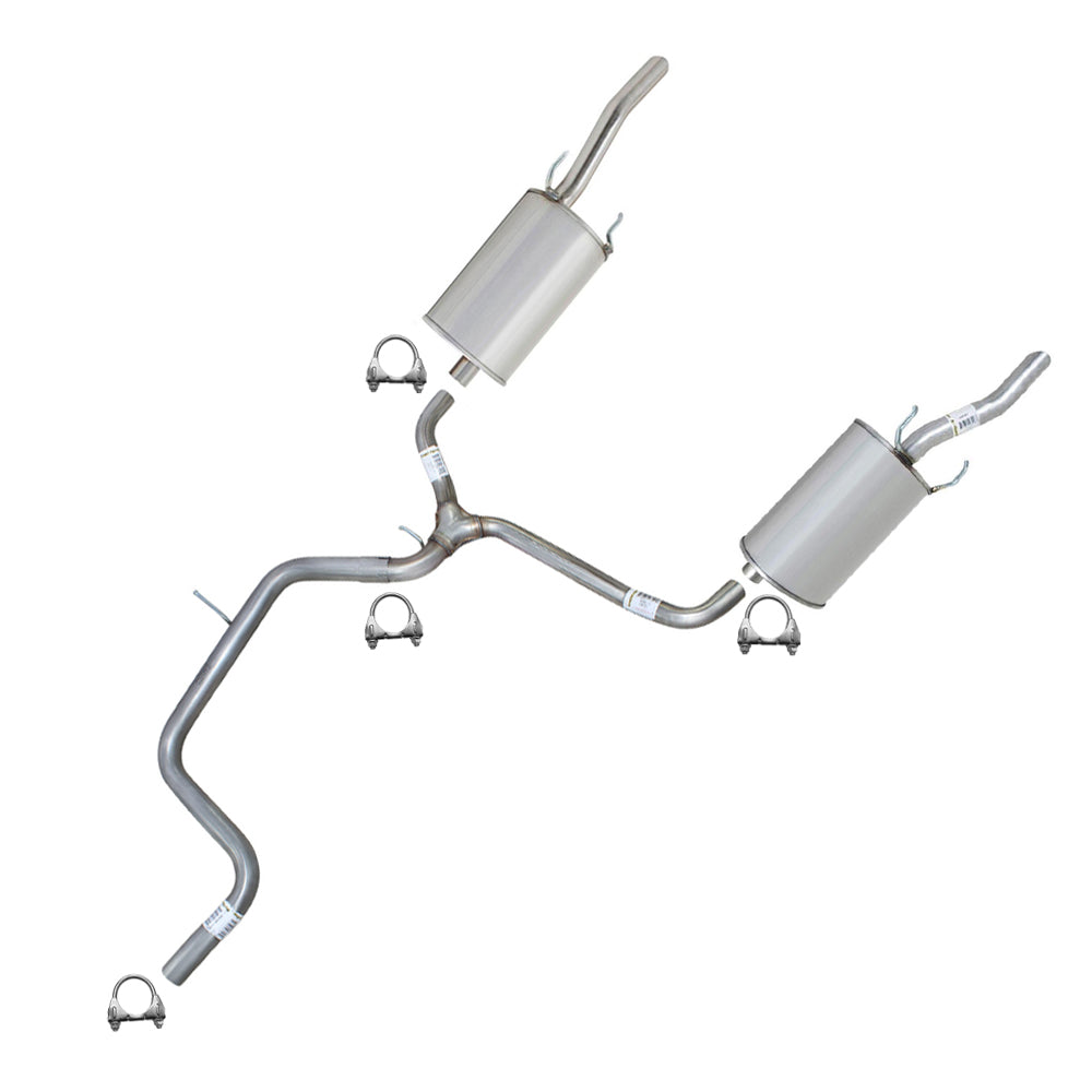 2006-2011 Chevrolet Impala 3.9L | 2006-2009 Chevrolet Impala 5.3L Stainless Steel Intermediate and Driver/Passenger-Side Muffler Exhaust System Kit
